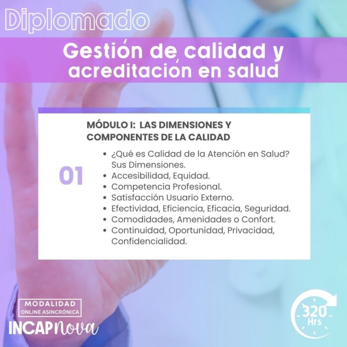 Diplomado en Gestión de Calidad y Acreditación en Salud