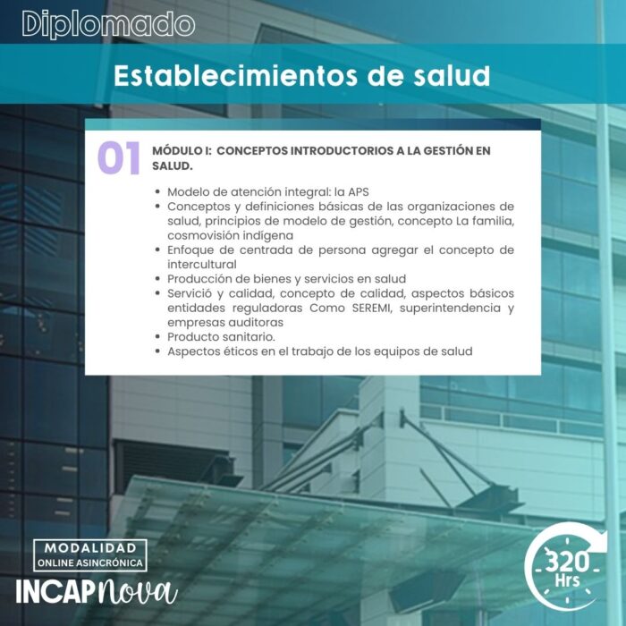 DIPLOMADO EN ESTABLECIMIENTOS DE SALUD - Imagen 2