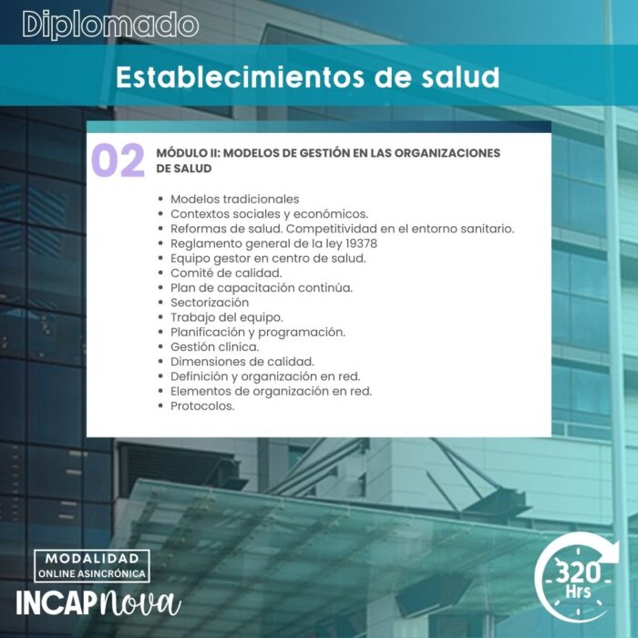 DIPLOMADO EN ESTABLECIMIENTOS DE SALUD - Imagen 3